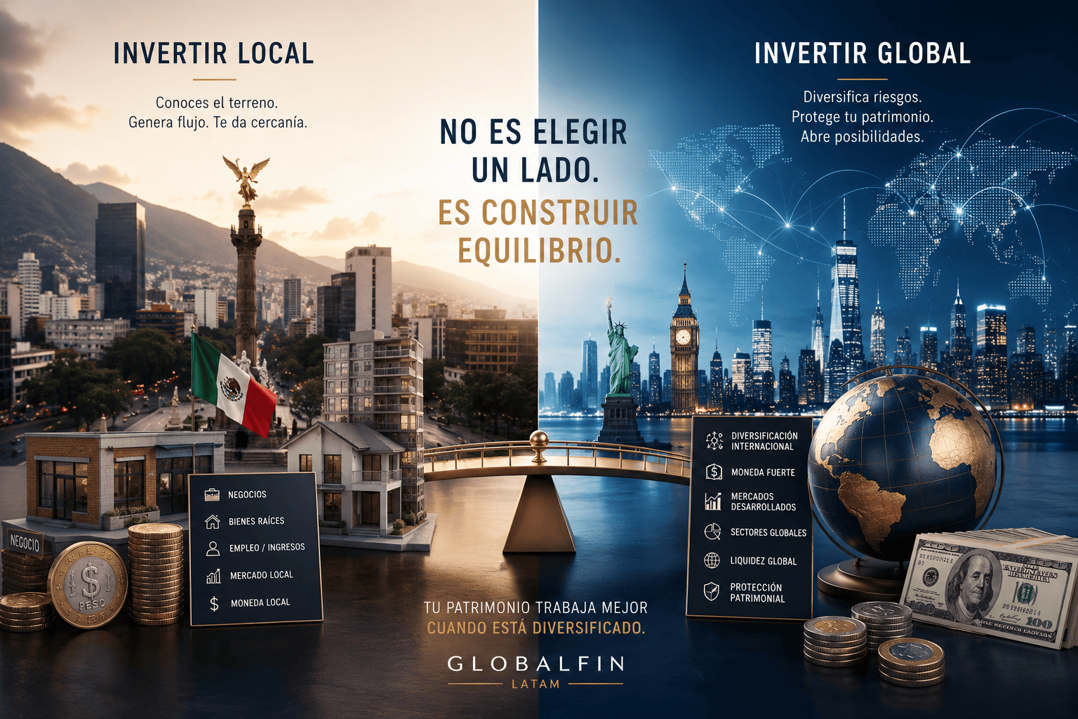 Invertir local vs global según objetivos (no por emoción)